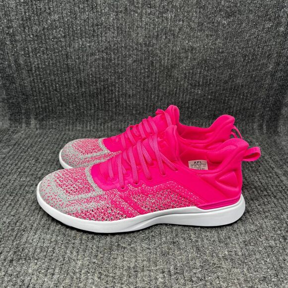 APL Athletic Propulsion Labs TechLoom Tracer Pink Silver Running Shoes Women’s 8 - Picture 3 of 8